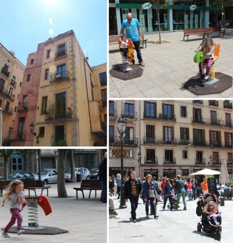 Playing in the park in Badalona town centre, and revisiting an old apartment rental in El Born, Barcelona. We tried four different types of accommodation in four different areas before deciding where to live.