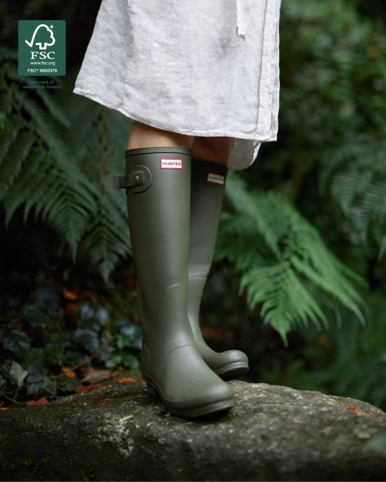 green hunter wellies